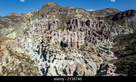 Atuel Canyon a San Rafael, Mendoza, Argentina foto aerea del Museo delle cere. Foto Stock