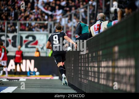 MOENCHENGLADBACH, GERMANIA - 14 SETTEMBRE 2024: Ermedin Demirovic, partita di calcio della Bundesliga Borussia Moenchengladbach vs VfB Stuttgart al Borussia Park crediti: Vitalii Kliuiev/Alamy Live News Foto Stock