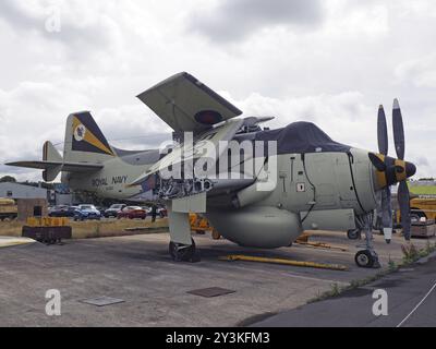 Elvington, Yorkshire, Regno Unito, 11 07 2023: Fairey Gannet, una portaerei da caccia britannica basata sull'allerta precoce e velivolo asw utilizzato dalla marina reale Foto Stock