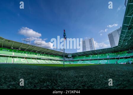 Groninga, Paesi Bassi. 14 settembre 2024. GRONINGA, PAESI BASSI - 14 SETTEMBRE: Durante l'incontro olandese Eredivisie tra il Groningen e il Feyenoord all'Euroborg il 14 settembre 2024 a Groninga, Paesi Bassi. (Foto di Pieter van der Woude/Orange Pictures) credito: dpa/Alamy Live News Foto Stock