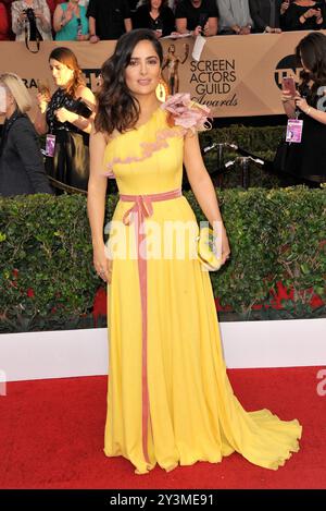 Salma Hayek al 23° Annual Screen Actors Guild Awards tenutosi presso la Shrine Expo Hall di Los Angeles, USA il 29 gennaio 2017. Foto Stock