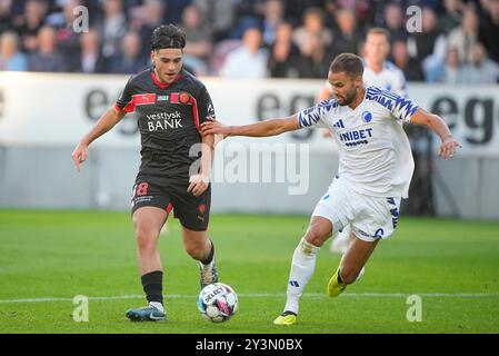 Herning, Danimarca. 14 settembre 2024. Superliga match tra FC Midtjylland e FC Copenhagen alla MCH Arena di Herning, sabato 14 settembre 2024. (Foto: Bo Amstrup/Scanpix 2024) credito: Ritzau/Alamy Live News Foto Stock