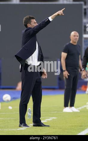 Empoli, Italia. 14 settembre 2024. Allenatore della Juventus Thiago Motta durante la partita di calcio di serie A tra Empoli e Juventus al &#x201c;Carlo Castellani - computer Gross Arena&#x201d; Stadio di Empoli (FI), centro Italia - sabato 14 settembre 2024. Sport - calcio (foto di Marco Bucco/la Presse) credito: LaPresse/Alamy Live News Foto Stock