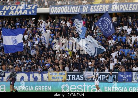 Empoli, Italia. 14 settembre 2024. I tifosi dell'Empoli durante la partita di calcio di serie A tra Empoli e Juventus al &#x201c;Carlo Castellani - computer Gross Arena&#x201d; Stadio di Empoli (FI), centro Italia - sabato 14 settembre 2024. Sport - calcio (foto di Marco Bucco/la Presse) credito: LaPresse/Alamy Live News Foto Stock