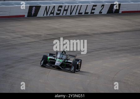 Libano, Tn, Stati Uniti. 14 settembre 2024. CONOR DALY (78) (USA) di Noblesville, Indiana, pratica per il Big Machine Music City Grand Prix presentato da Gainbridge al Nashville Superspeedway in Lebanon, Tennessee. (Credit Image: © Walter G. Arce Sr./ASP via ZUMA Press Wire) SOLO PER USO EDITORIALE! Non per USO commerciale! Foto Stock