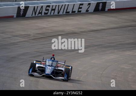 Libano, Tn, Stati Uniti. 14 settembre 2024. LINUS LUNDQVIST (R) (8) (SWE) di Stoccolma, Svezia, pratica per il Big Machine Music City Grand Prix presentato da Gainbridge al Nashville Superspeedway in Libano, Tennessee. (Credit Image: © Walter G. Arce Sr./ASP via ZUMA Press Wire) SOLO PER USO EDITORIALE! Non per USO commerciale! Foto Stock