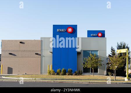 1 settembre 2024 - Calgary Alberta Canada - filiale della Bank of Montreal Foto Stock