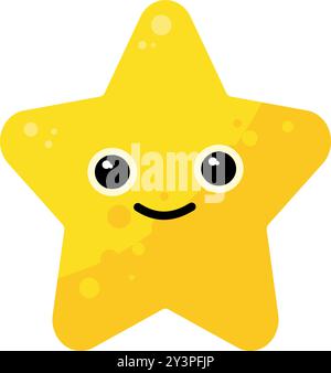 carino stella kawaii - illustrazione vettoriale Illustrazione Vettoriale