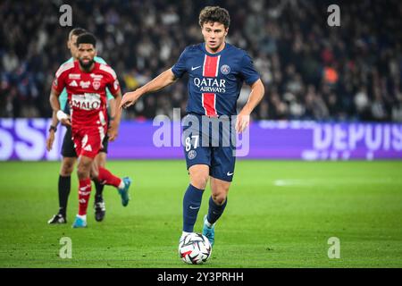 Parigi, Francia, Francia. 14 settembre 2024. Joao NEVES del PSG durante la partita di Ligue 1 tra il Paris Saint-Germain (PSG) e lo Stade Brestois (Brest) al Parc des Princes Stadium il 14 settembre 2024 a Parigi, Francia. (Credit Image: © Matthieu Mirville/ZUMA Press Wire) SOLO PER USO EDITORIALE! Non per USO commerciale! Foto Stock