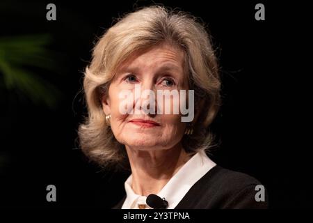 Austin, Tx, Stati Uniti. 6 settembre 2024. L'ex senatore e ambasciatore degli Stati Uniti alla NATO, KAY BAILEY HUTCHISON parla durante un panel su "Our Complicated World", il secondo giorno al 14° festival annuale del Texas Tribune nel centro di Austin. Il Festival riunisce politici e influenti leader di pensiero nel servizio pubblico per discutere gli eventi e le politiche attuali. (Credit Image: © Bob Daemmrich/ZUMA Press Wire) SOLO PER USO EDITORIALE! Non per USO commerciale! Foto Stock