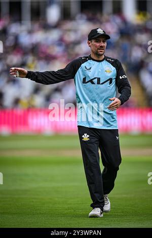 Edgbaston, Birmingham, Regno Unito. 14 settembre 2024. Vitality Blast T20 League Cricket Finals Day; semifinale, Surrey, Somerset; Rory Burns of Surrey Credit: Action Plus Sports/Alamy Live News Foto Stock