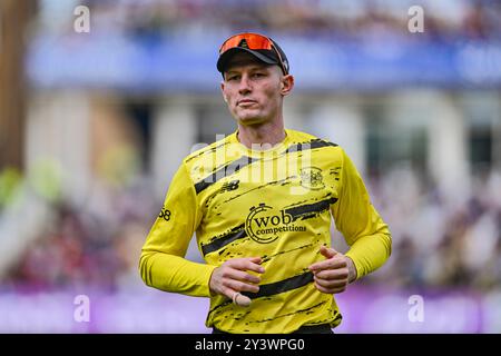 Edgbaston, Birmingham, Regno Unito. 14 settembre 2024. Vitality Blast T20 League Cricket Finals Day; semifinale, Gloucester, Sussex; Cameron Bancroft del Gloucestershire Credit: Action Plus Sports/Alamy Live News Foto Stock