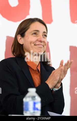 Bretigny, Francia. 14 settembre 2024. Sophie Binet durante la "Fete De l'Humanite 2024" il 14 settembre 2024 a Bretigny sur Orge, Francia. Foto di Pierrick Villette/ABACAPRESS. COM credito: Abaca Press/Alamy Live News Foto Stock