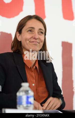 Bretigny, Francia. 14 settembre 2024. Sophie Binet durante la "Fete De l'Humanite 2024" il 14 settembre 2024 a Bretigny sur Orge, Francia. Foto di Pierrick Villette/ABACAPRESS. COM credito: Abaca Press/Alamy Live News Foto Stock