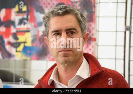 Bretigny, Francia. 14 settembre 2024. Francois Ruffin durante la "Fete De l'Humanite 2024" il 14 settembre 2024 a Bretigny sur Orge, Francia. Foto di Pierrick Villette/ABACAPRESS. COM credito: Abaca Press/Alamy Live News Foto Stock