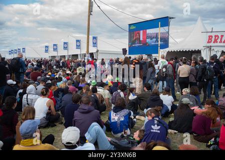 Bretigny, Francia. 14 settembre 2024. Illustrazione durante "la Fete De l'Humanite 2024" del 14 settembre 2024 a Bretigny sur Orge, Francia. Foto di Pierrick Villette/ABACAPRESS. COM credito: Abaca Press/Alamy Live News Foto Stock