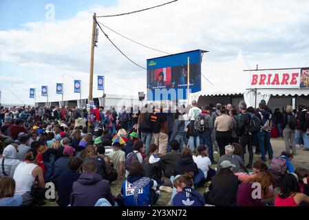 Bretigny, Francia. 14 settembre 2024. Illustrazione durante "la Fete De l'Humanite 2024" del 14 settembre 2024 a Bretigny sur Orge, Francia. Foto di Pierrick Villette/ABACAPRESS. COM credito: Abaca Press/Alamy Live News Foto Stock