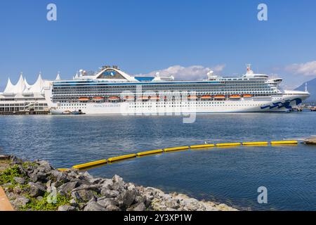 Canada, Vancouver 10. Agosto 2024: Incredibile Porto di Vancouver Foto Stock