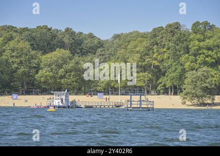 Tegelsee lido, Tegeler SEE, Tegel, Reinickendorf, Berlino, Germania, Europa Foto Stock