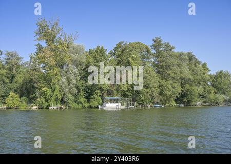 Maienwerder Island, Tegeler SEE, Tegel, Reinickendorf, Berlino, Germania, Europa Foto Stock