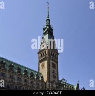 Municipio storico nella città di Hanse Amburgo, Germania, Europa Foto Stock