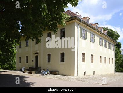 Castello storico di Tiefurt nella città di Weimar, Turingia, Germania, Europa Foto Stock