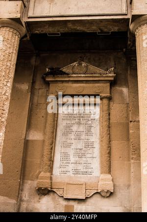 Guerra boera; seconda targa commemorativa (1899-1902) sulla Herne Bay Clocktower Foto Stock