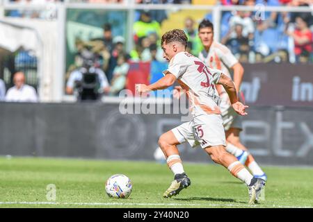 Tommaso Baldanzi (Roma) durante il Genoa CFC vs AS Roma, partita di serie A A a Genova, 15 settembre 2024 Foto Stock