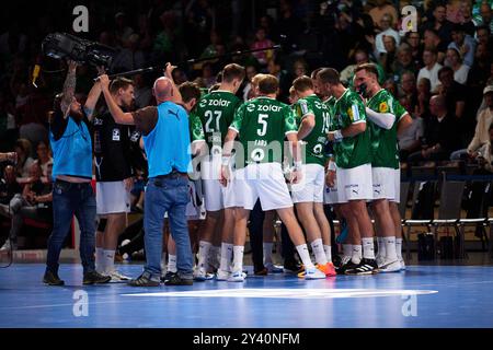 Time Out Fuechse, GER, Fuechse Berlin vs. SC DHfK Leipzig, 1.Bundesliga, Daikin HBL, Herren, 2. Spieltag, Saison 2024/25, 15.09.2024 foto: Eibner-Pressefoto/ Claudius Rauch Foto Stock