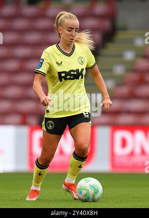 Sheffield, Regno Unito. 14 settembre 2024. Charlotte Newsham di Charlton durante il match per il fa Women's Championship a Bramall Lane, Sheffield. Il credito per immagini dovrebbe essere: Simon Bellis/Sportimage Credit: Sportimage Ltd/Alamy Live News Foto Stock