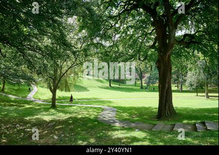 Winckley Park a Winckley Square, Preston in un giorno di fine estate Foto Stock