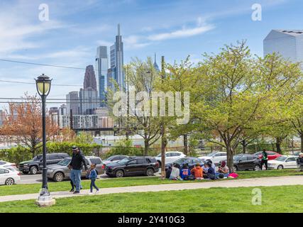 Drexel Park e Powelton in West Philadelphia, Pennsylvania, Stati Uniti Foto Stock