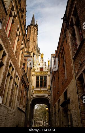 Baroque Donkey Alley a Bruges, Belgio. Foto Stock