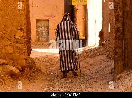 La provincia di Ouarzazate al confine con il deserto è ricca di testimonianze storiche e paesaggi incantevoli berberi Marocco, Nord Africa Foto Stock