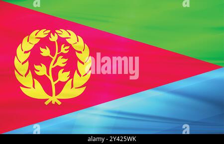 Bandiera Eritrea e vettore modificabile, bandiera Eritrea Illustrazione Vettoriale