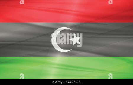 Libiya Flag e Editable Vector, Libiya Country Flag Illustrazione Vettoriale