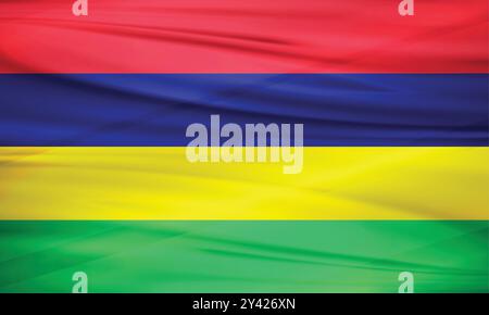 Mauritius Flag e Editable Vector, Mauritius Country Flag Illustrazione Vettoriale