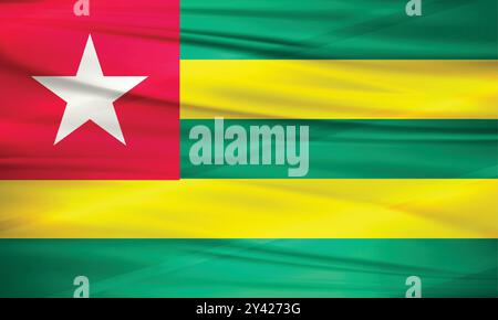 Togo Flag e vettore modificabile, Togo Country Flag Illustrazione Vettoriale