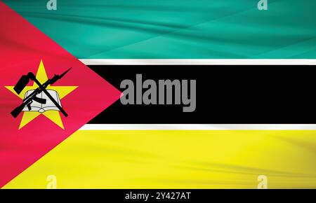 Mozambico Flag e Editable Vector, Mozambico Country Flag Illustrazione Vettoriale