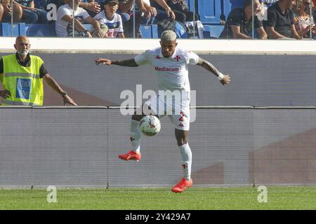 Dodo dell'ACF Fiorentina gioca la palla durante laÂ partita Atalanata BC vs ACF Fiorentina, 4° serie A Enilive 2024-25 allo Stadio Gewiss di Bergamo (BG), il 15 settembre 2024. Foto Stock