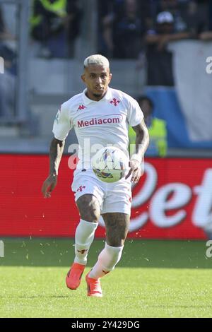 Dodo dell'ACF Fiorentina gioca la palla durante laÂ partita Atalanata BC vs ACF Fiorentina, 4° serie A Enilive 2024-25 allo Stadio Gewiss di Bergamo (BG), il 15 settembre 2024. Foto Stock