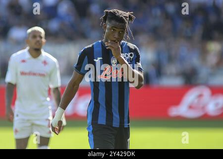 Ademola Lookman dell'Atalanta BC guarda durante laÂ partita Atalanata BC vs ACF Fiorentina, 4° serie A Enilive 2024-25 allo stadio Gewiss di Bergamo (BG), il 15 settembre 2024. Foto Stock