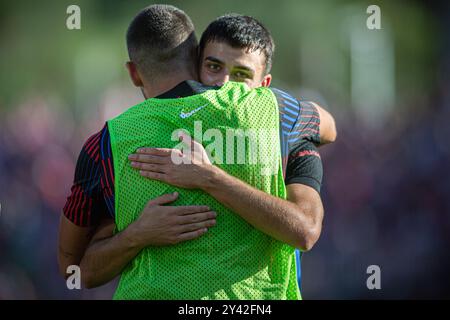 Girona, ESP. 15 settembre 2024. GIRONA FC-FC BARCELONA 15 settembre 2024 durante la partita tra Girona FC e FC Barcelona corrispondente alla quinta giornata della Liga EA Sports allo Stadio Municipale Montilivi di Girona, Spagna. Crediti: Rosdemora/Alamy Live News Foto Stock