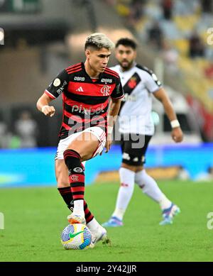 Rio de Janeiro-Brasile, 15 settembre 2024, partita del Campionato brasiliano di calcio tra Flamengo e Vasco da Gama allo stadio Maracanã crediti: Andre Paes/Alamy Live News Foto Stock