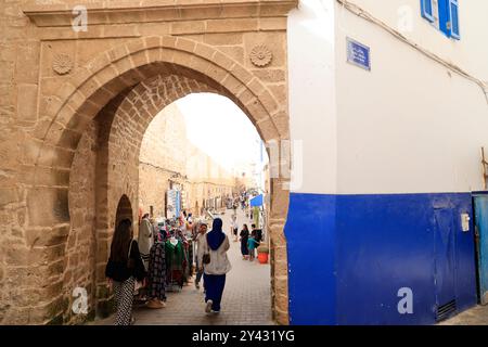 Nella medina fortificata della città di Essaouira sull'Oceano Atlantico in Marocco. Essaouira, regione Marrakech-Safi, provincia di Essaouira, Marocco, Nort Foto Stock