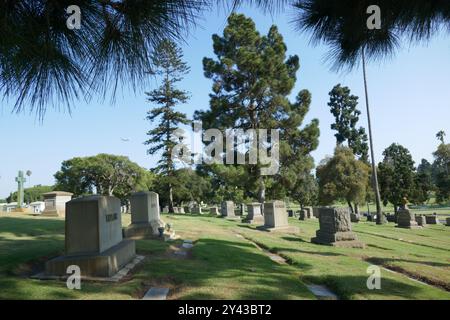 Inglewood, California, USA 14 settembre 2024 Inglewood Park Cemetery il 14 settembre 2024 a Inglewood, California, USA. Foto di Barry King/Alamy Stock Photo Foto Stock