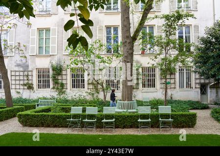 Giardino, Museo Eugène Delacroix, Parigi, Francia Foto Stock