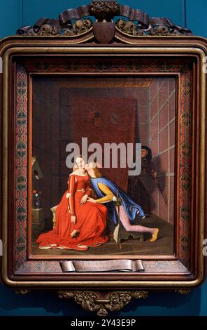 Gianciotto scopre Paolo e Francesca, 1819 anni, olio su tela, Jean-Auguste-Dominique Ingres (Montauban, 1780- Parigi, 1867), Museo Eugène Delacroix, Foto Stock