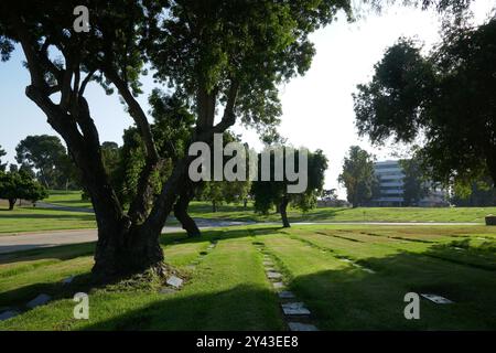 Inglewood, California, USA 14 settembre 2024 Inglewood Park Cemetery il 14 settembre 2024 a Inglewood, California, USA. Foto di Barry King/Alamy Stock Photo Foto Stock