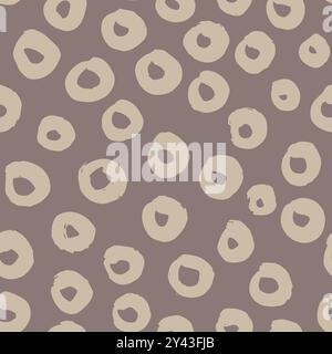 Vettore di ripetizione a punti del cerchio irregolare Illustrazione Vettoriale